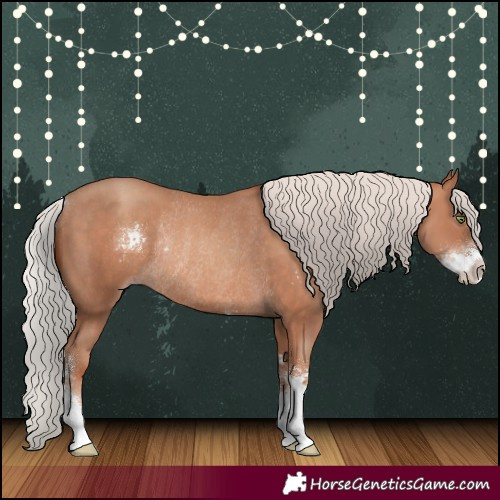 Horse Color:Silver Sable Champagne Sabino Rabicano