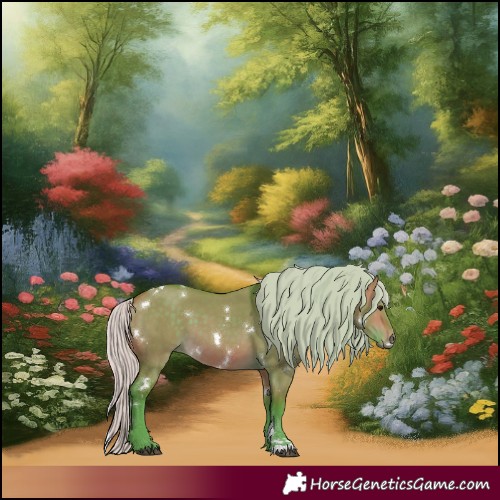 Horse Color:Watercolor White Spotted Silver Brown Dun 