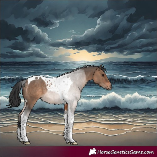 Horse Color:Brown Dun Tobiano Rabicano 