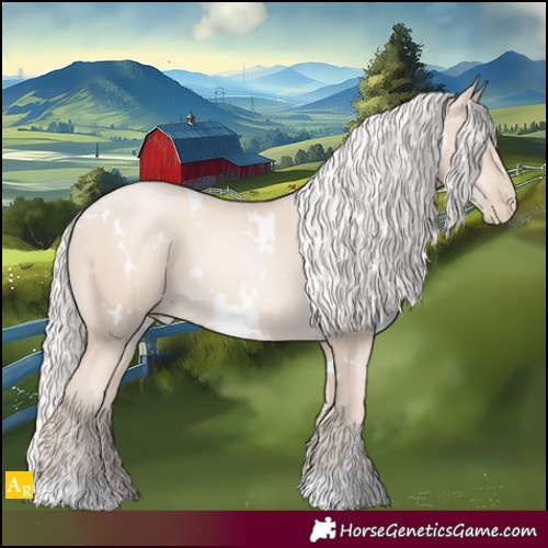 Horse Color:White Spotted Gold Cream Champagne Pearl 