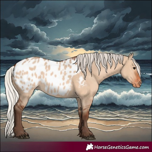 Horse Color:White Spotted Silver Bay Dun Blanket