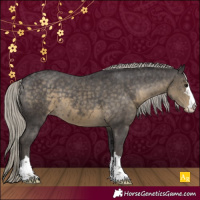 Horse Color:Silver Smoky Black Varnish 