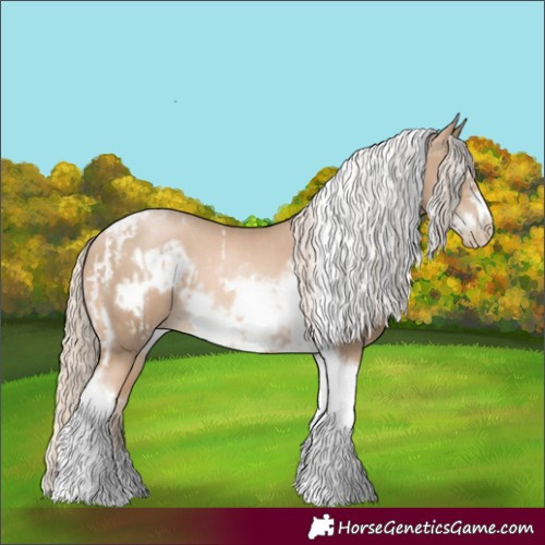 Horse Color:Chocolate Palomino Pearl Tobiano Frame and Chocolate Palomino Pearl Tobiano Frame