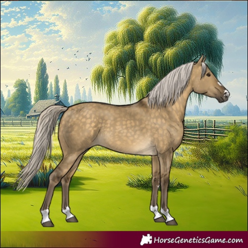 Horse Color:Silver Buckskin Dun 