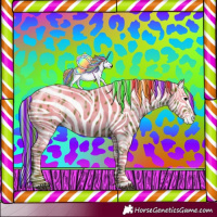 Horse Color:Painted Watercolor Black Skewed Appaloosa