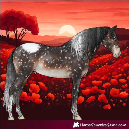 Horse Color:Brown Tobiano Appaloosa Rabicano 