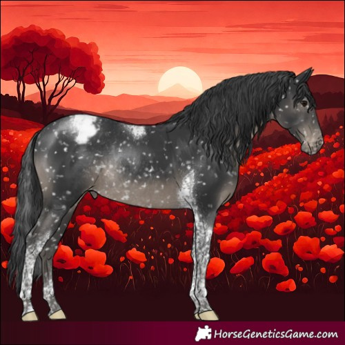 Horse Color:Black Tobiano Appaloosa Rabicano 