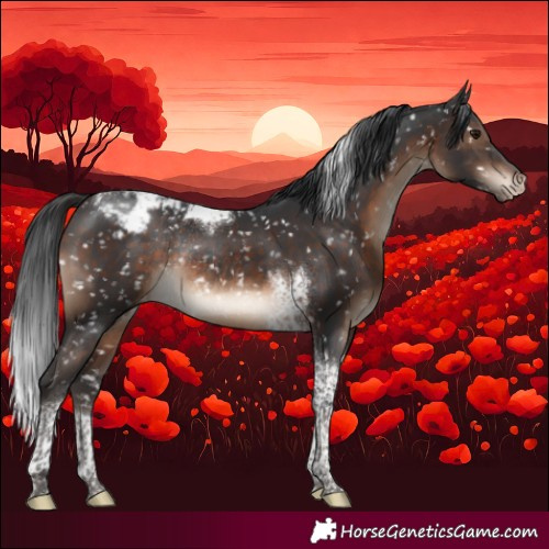 Horse Color:Brown Tobiano Appaloosa Rabicano 