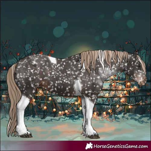 Horse Color:Liver Chestnut Tobiano Snowflake Varnish