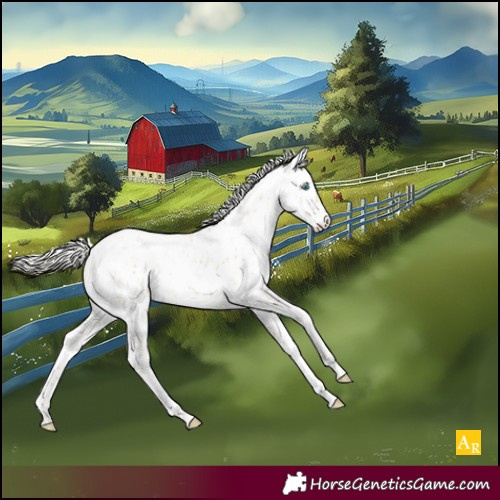 Horse Color:Silver Smoky Black Pearl Sabino 