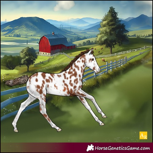 Horse Color:Chestnut Sabino Appaloosa 
