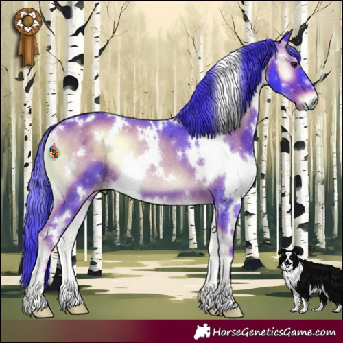 Horse Color:Watercolor White Spotted Liver Red Onyx