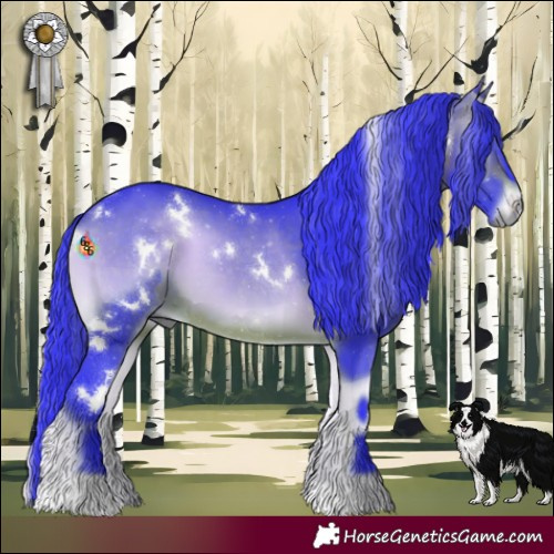 Horse Color:Watercolor White Spotted Brown Onyx