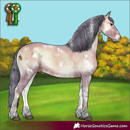 Horse Color:Watercolor White Spotted Liver Red Onyx 