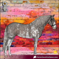 Horse Color:Silver Black Sabino