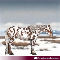 Horse Color:White Spotted Silver Bay Appaloosa 