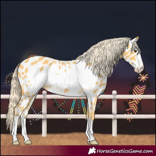 Horse Color:Palomino Frame Near Leopard 