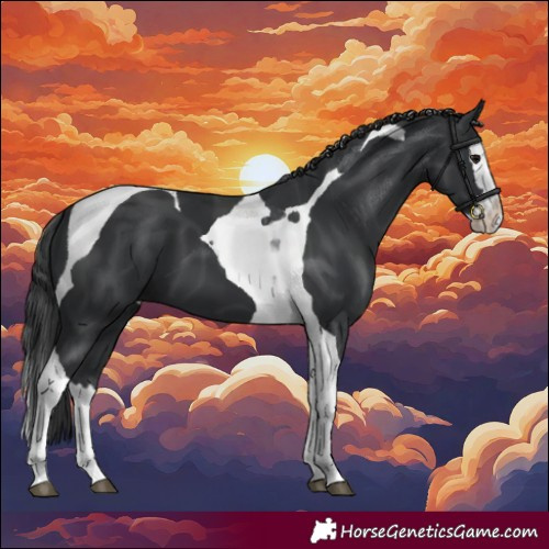 Horse Color:Black Splash Tobiano 