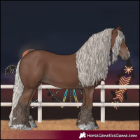 Horse Color:Silver Black 