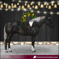 Horse Color:Midnight Silver Black Ice Tobiano