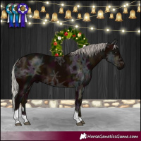 Horse Color:Midnight Silver Brown Ice Tobiano