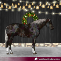 Horse Color:Midnight Silver Brown Ice Tobiano 