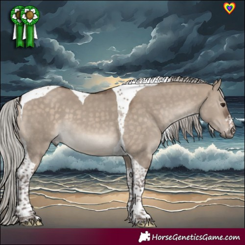 Horse Color:Silver Brown Dun Tobiano