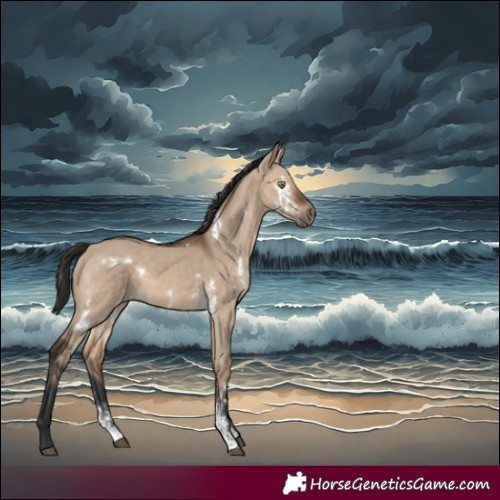 Horse Color:White Spotted Brown Dun Sabino Rabicano