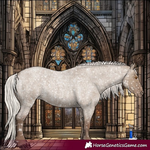 Horse Color:Silver Grullo Roan Snowflake Varnish Rabicano 