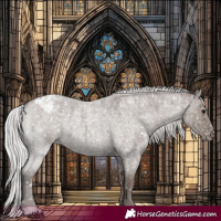 Horse Color:Platinum Silver Grullo Roan Snowflake VarnishRabicano Brindle 