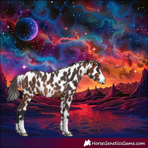 Horse Color:Brown Skewed LP Spotted Rabicano 