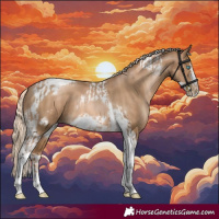 Horse Color:Chocolate Palomino Pearl Tobiano Frame and Chocolate Palomino Pearl Tobiano Frame