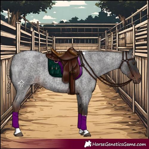 Horse Color:Liver Red Roan Tobiano