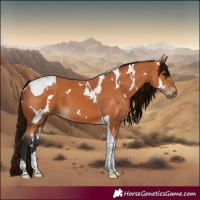 Horse Color:White Spotted Bay Tobiano