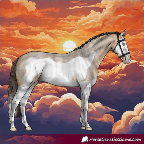 Horse Color:Buckskin Roan Splash Frame 