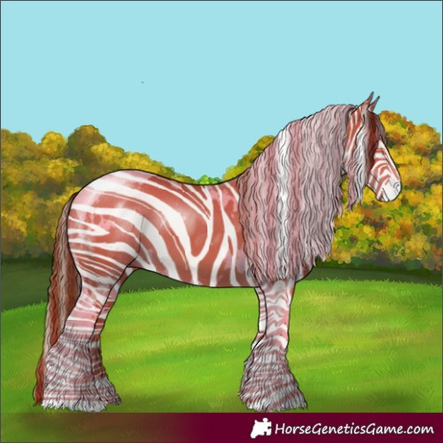 Horse Color:White Spotted Red Dun Tobiano