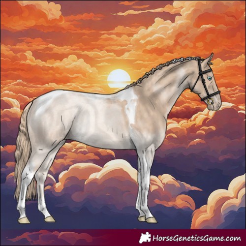 Horse Color:Perlino Tobiano 