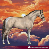Horse Color:Amber Champagne Dun Tobiano