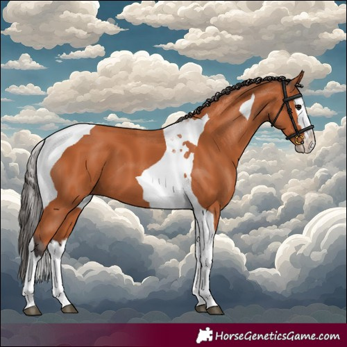 Horse Color:Bay Splash Tobiano