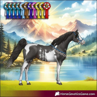 Horse Color:Liver Chestnut Sabino Splash Tobiano Appaloosa 