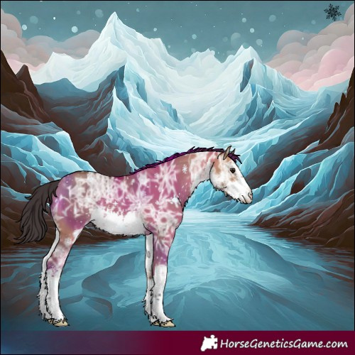 Horse Color:White Spotted Bay Ice Dun