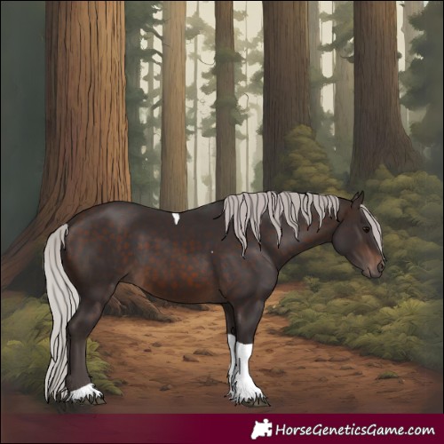 Horse Color:Silver Brown Tobiano 
