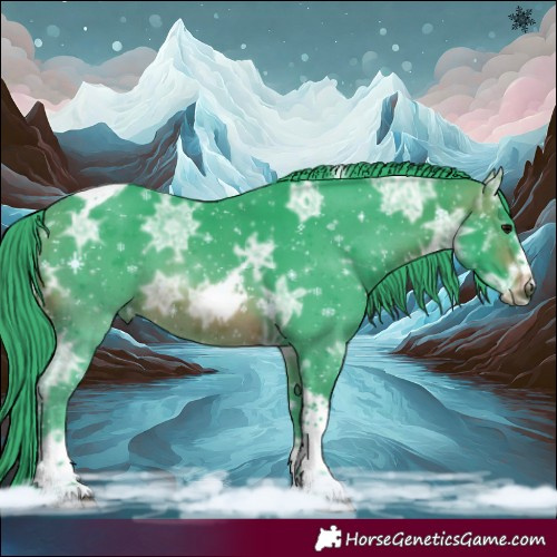 Horse Color:Watercolor Brown Ice Tobiano Frame