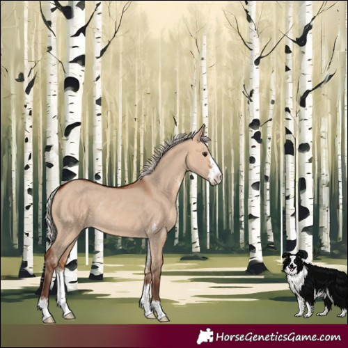 Horse Color:Silver Bay Dun Sabino Rabicano