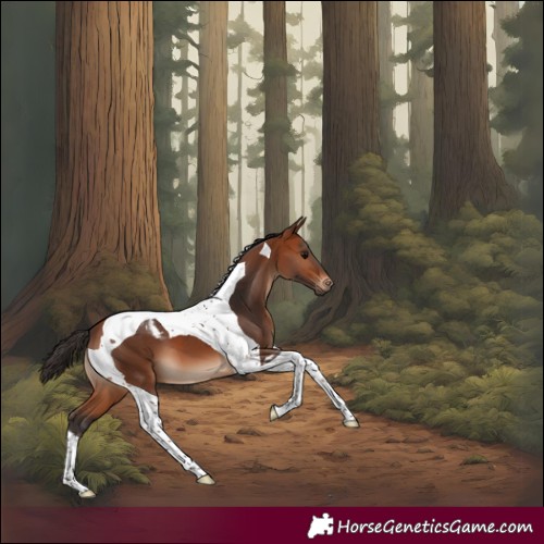 Horse Color:Bay Tobiano 