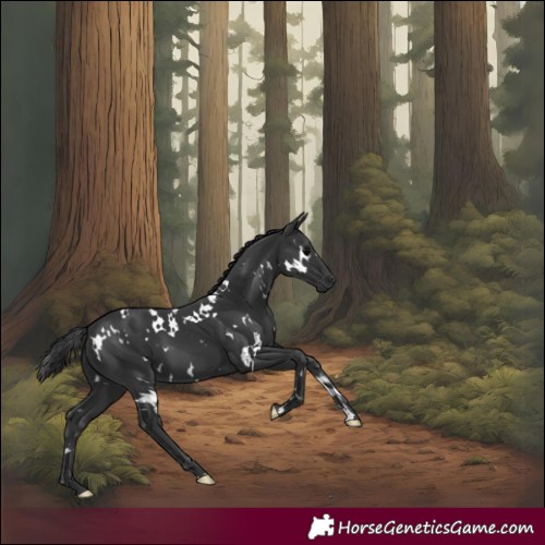 Horse Color:White Spotted Black 
