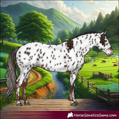 Horse Color:Liver Chestnut Appaloosa Rabicano 