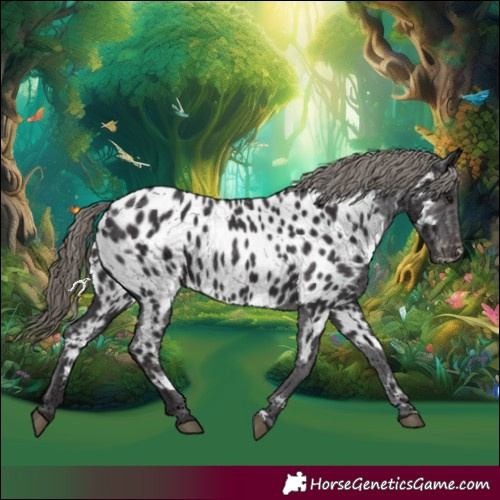 Horse Color:Smoky Black Near Leopard 