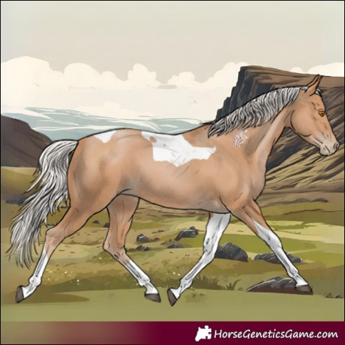 Horse Color:Silver Black Pearl Tobiano 