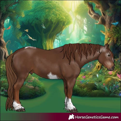 Horse Color:Gray Chestnut Tobiano 